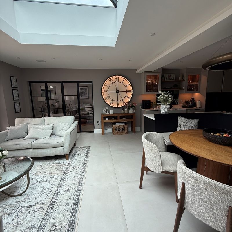 Large Black and Gold Back Lit Glass "Westminster" Wall Clock