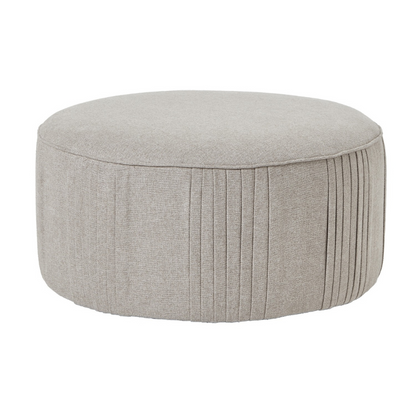 Lily Swivel Ottoman In Oatmeal Twill