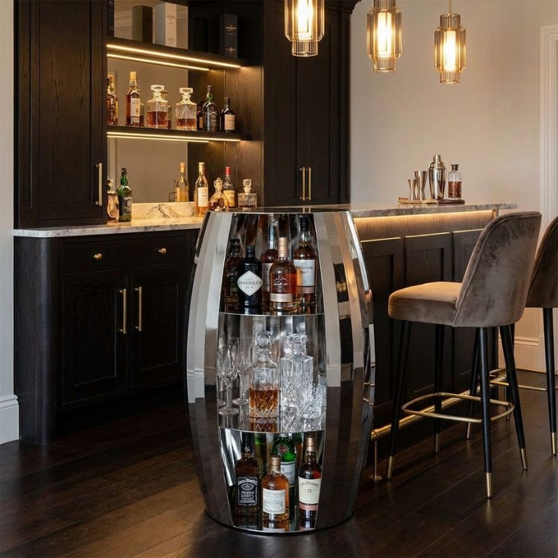 Lure Barrel Bar With 2 Storage Shelves