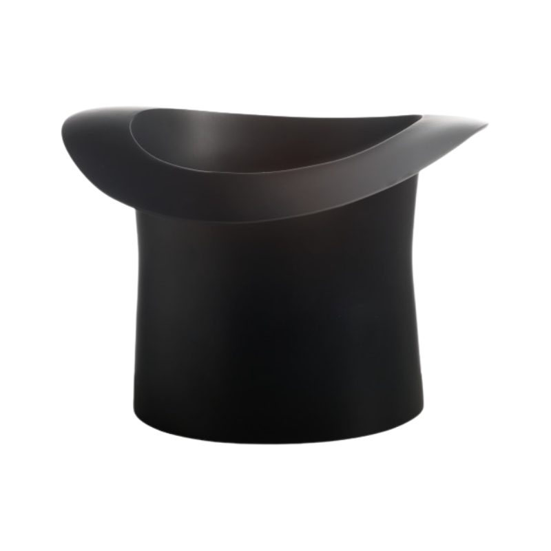 Matt Black Aluminium Top Hat Ice Bucket