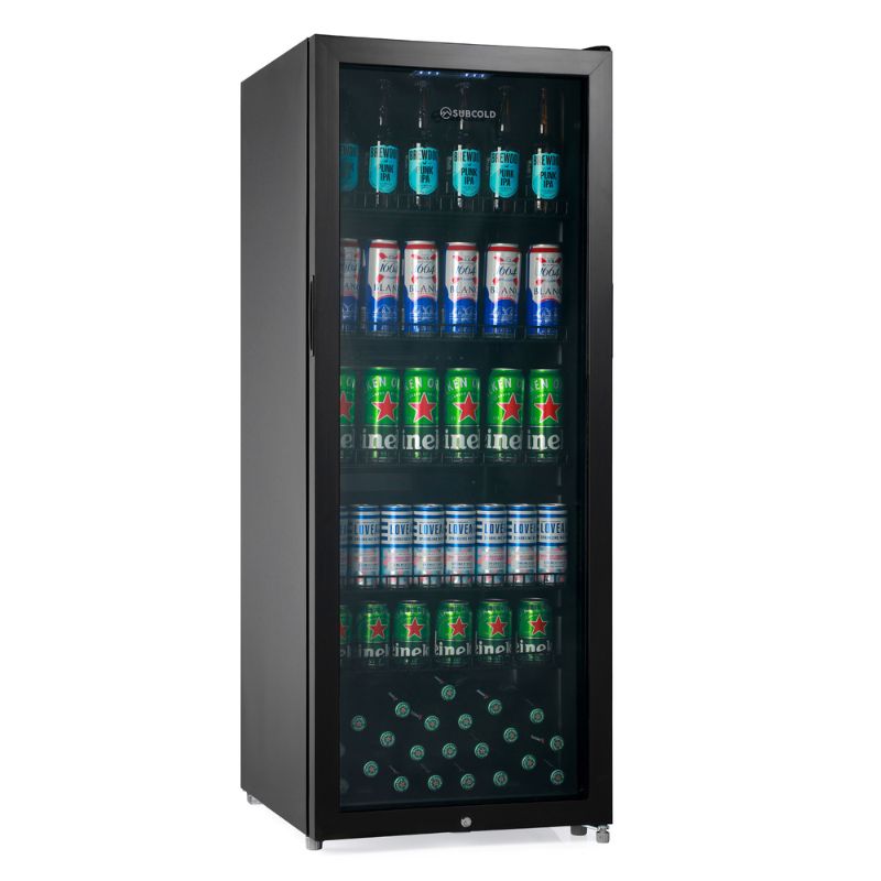 Maxi 250 Tall LED Drinks Fridge - Black