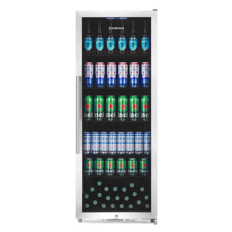 Maxi 250 Tall LED Drinks Fridge - Stainless Steel