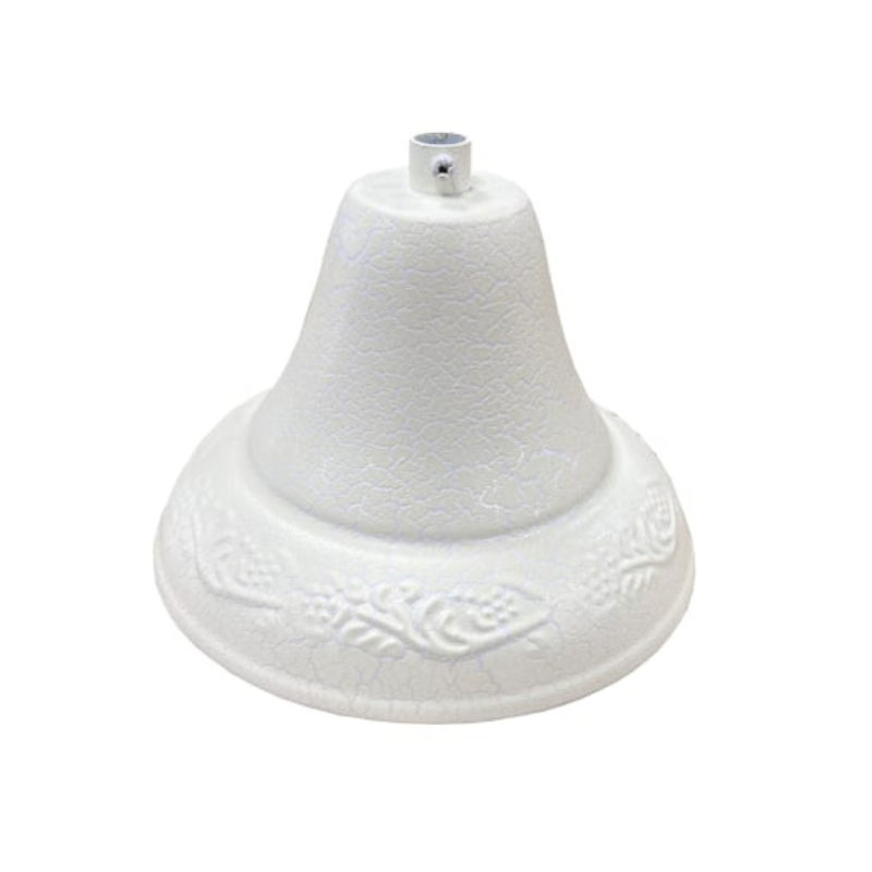 Medium 8 Branch Antique Crackle White Shallow Chandelier