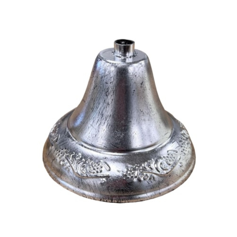 Medium 8 Branch Silver Leaf Shallow Chandelier