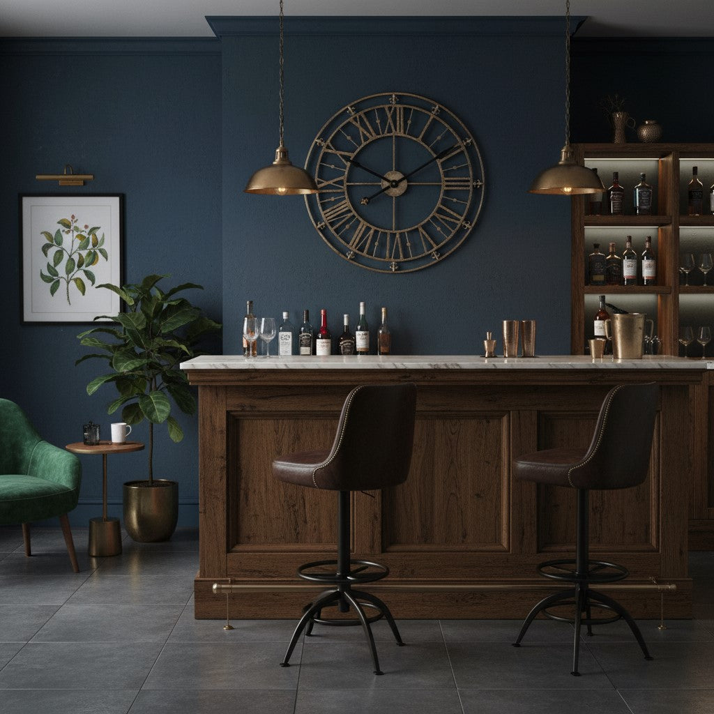 Medium Champagne/Silver Iron Skeleton Wall Clock