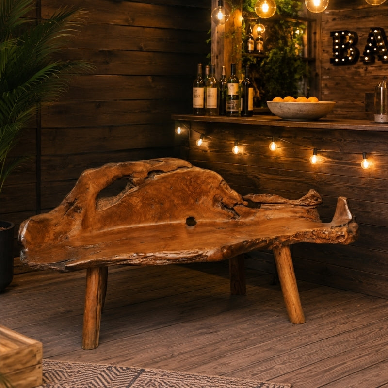 Medium Teak Root Bench