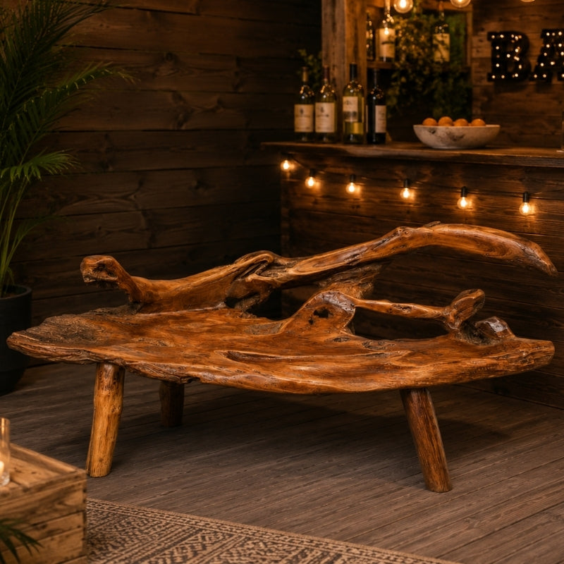 Medium Teak Root Bench