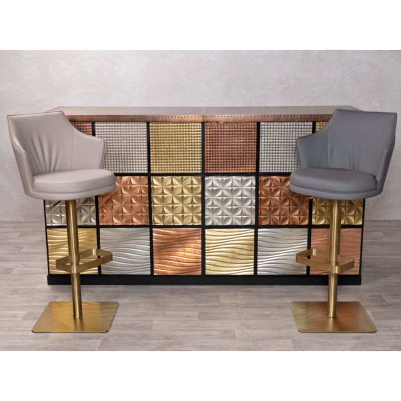 Modular Metal Front Bar - Copper, Brass & Zinc Panels with Custom Options