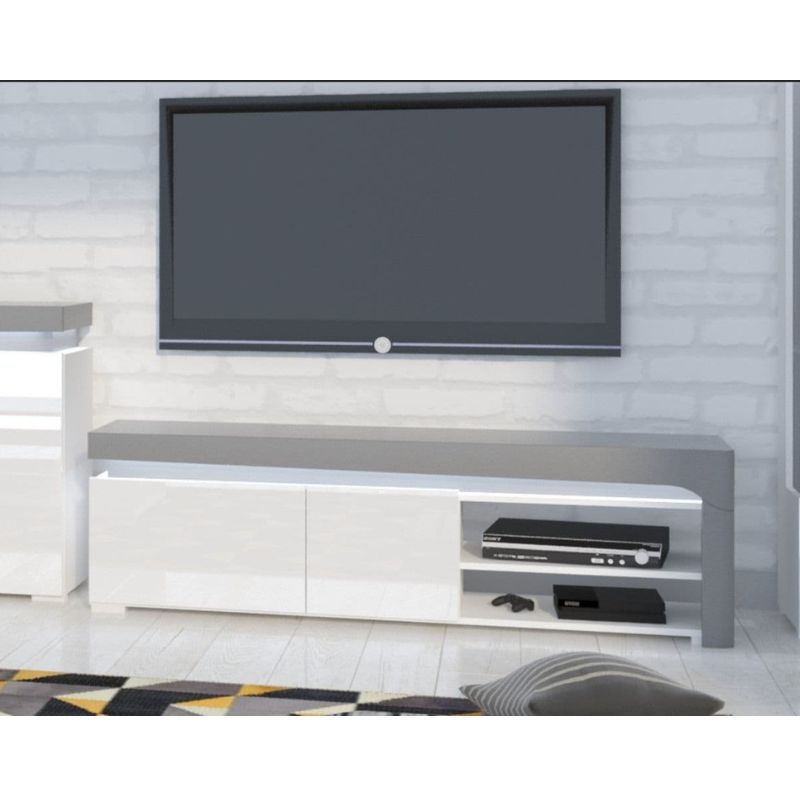 Monaco Grey & White TV Cabinet