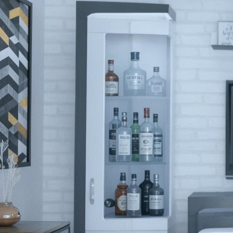 Monaco Illuminated Corner Drinks Cabinet (Left)