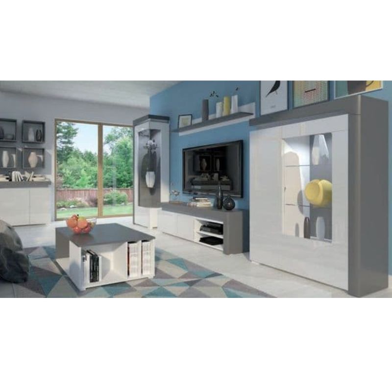 Monaco Illuminated Corner Drinks Cabinet (Left)