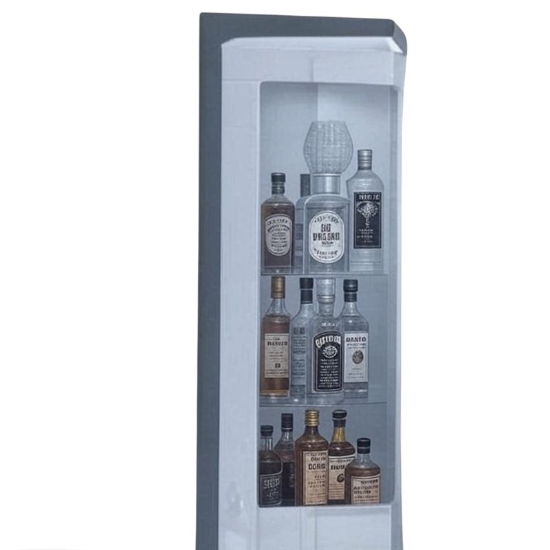 Monaco Illuminated Corner Drinks Cabinet (Left)