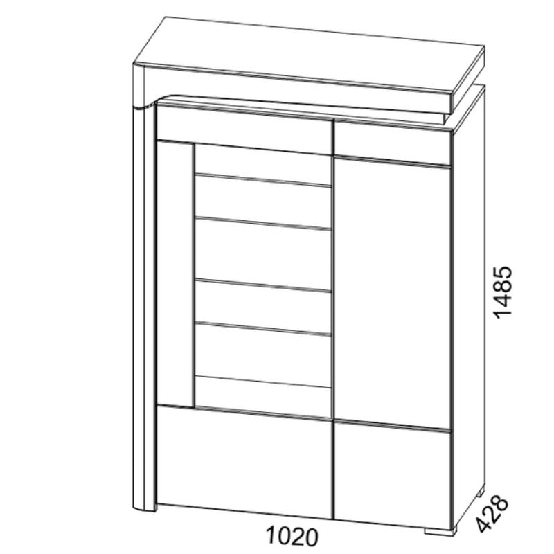 Monaco Illuminated Midi Drinks Cabinet