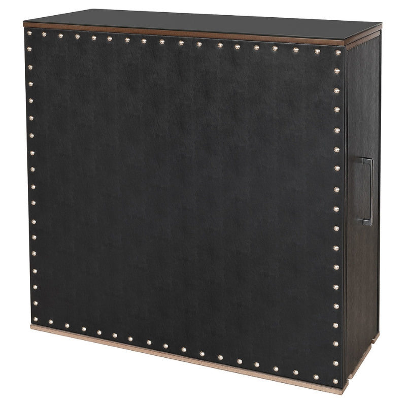 Noir Extending Home Bar Cabinet — closed front view