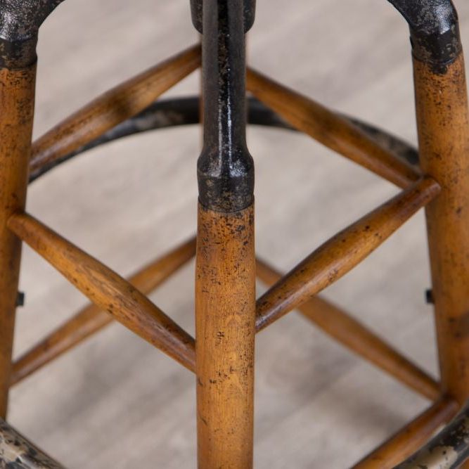 Old English Rustic Oak Bar Stools