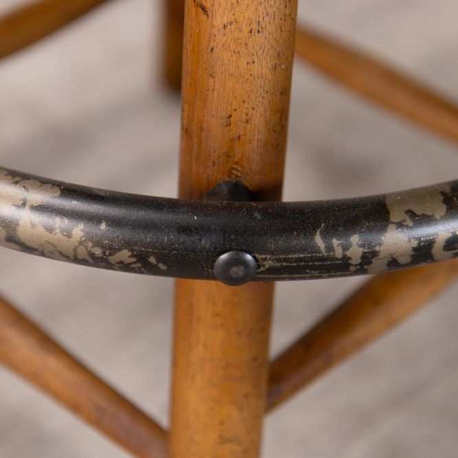 Old English Rustic Oak Bar Stools