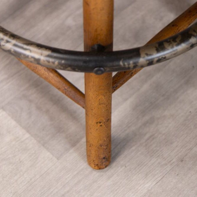 Old English Rustic Oak Bar Stools