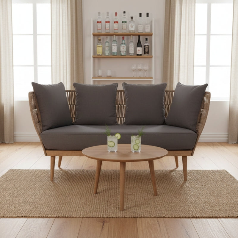 Opus Two-Seat Sofa – Woven Rope & Eucalyptus