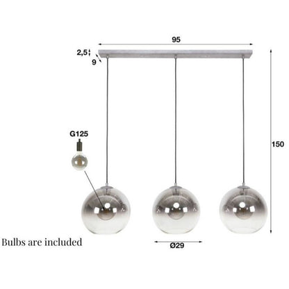 Orla Three Bubble Hanging Pendant Light
