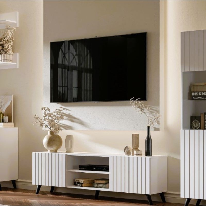 Oslo Matte White TV Cabinet