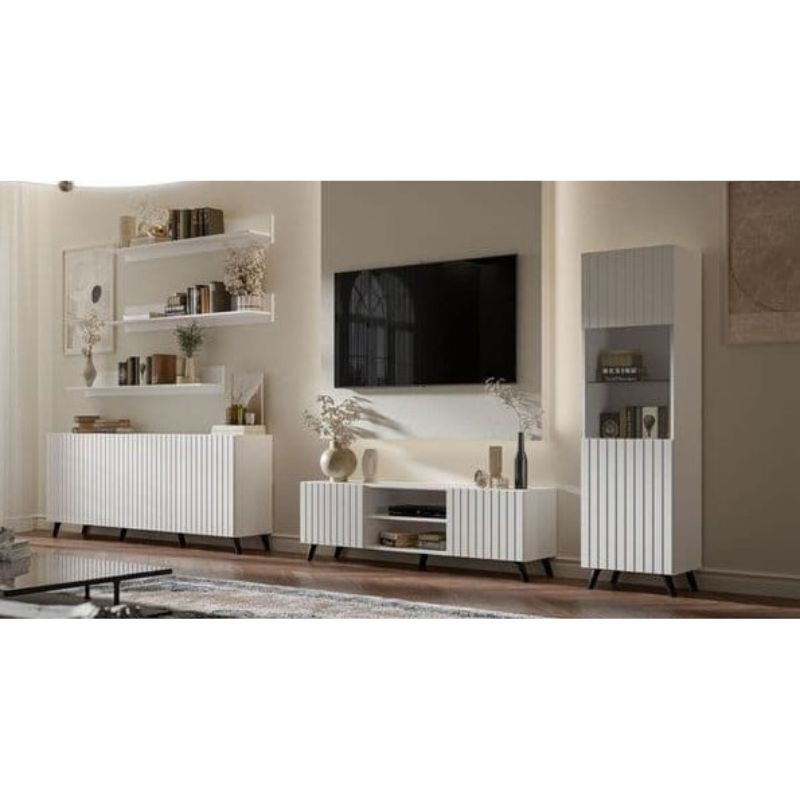 Oslo Matte White TV Cabinet