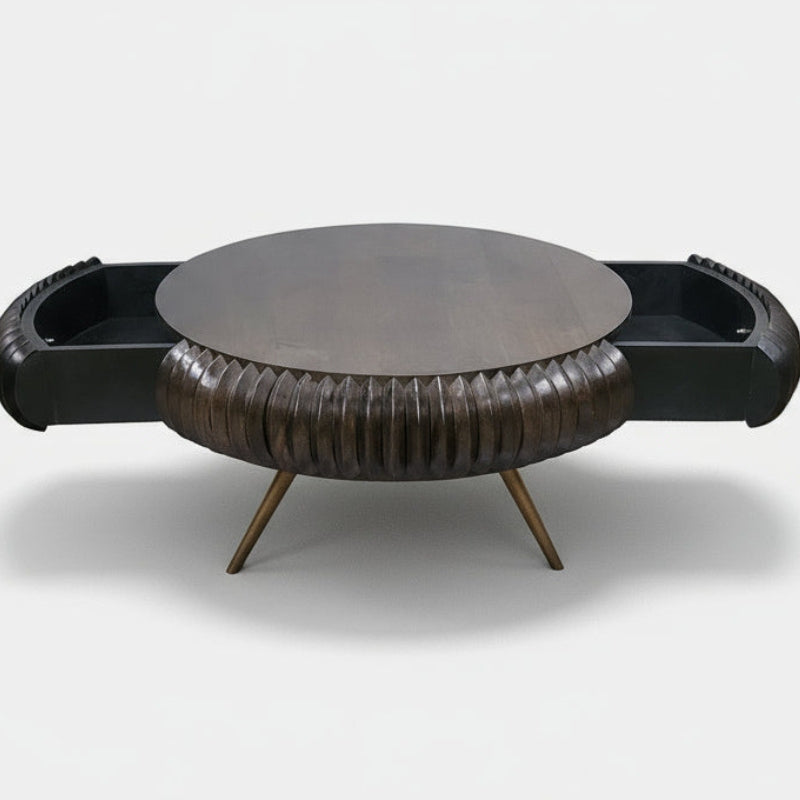 Patan Wooden 2 Drawer Coffee Table