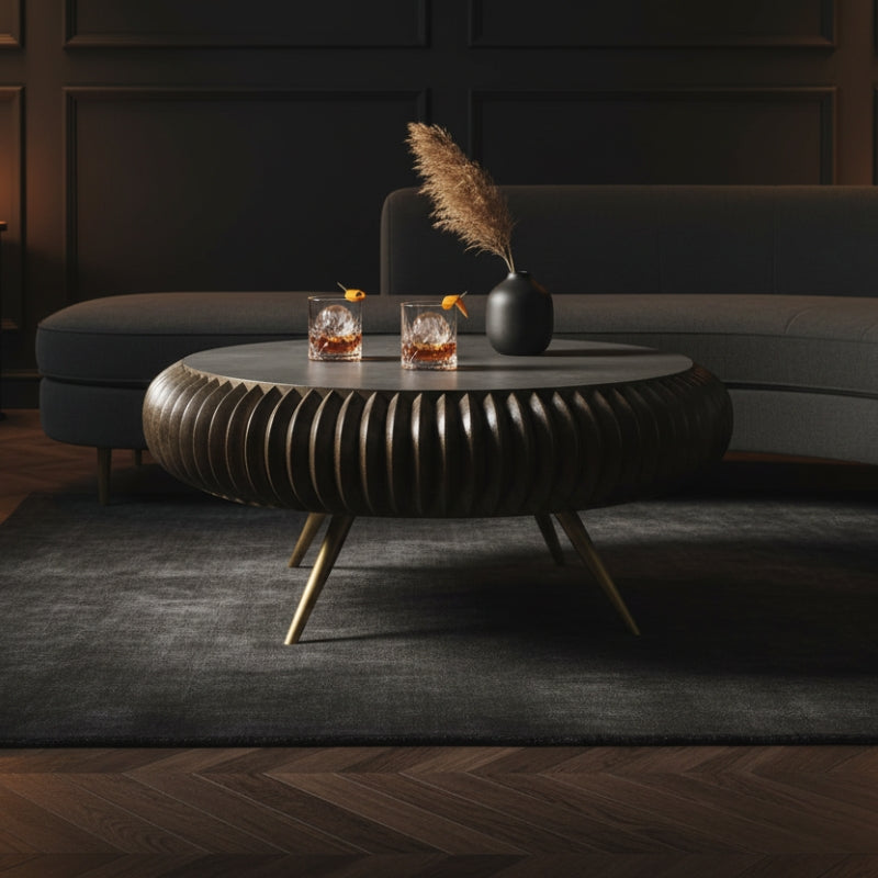 Patan Wooden 2 Drawer Coffee Table