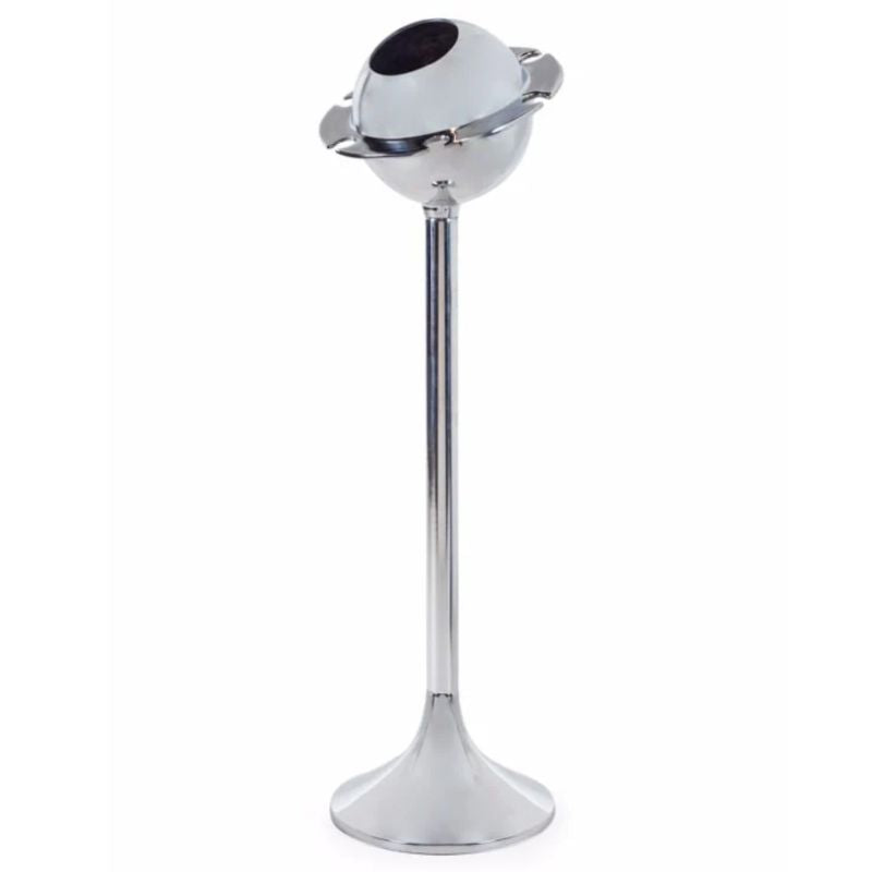 Polished Aluminium Floor Standing Saturn Ice Bucket