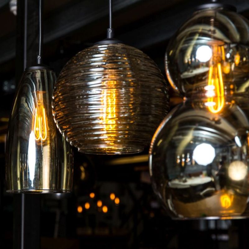 Quinto Smoked Glass Pendant Light Range
