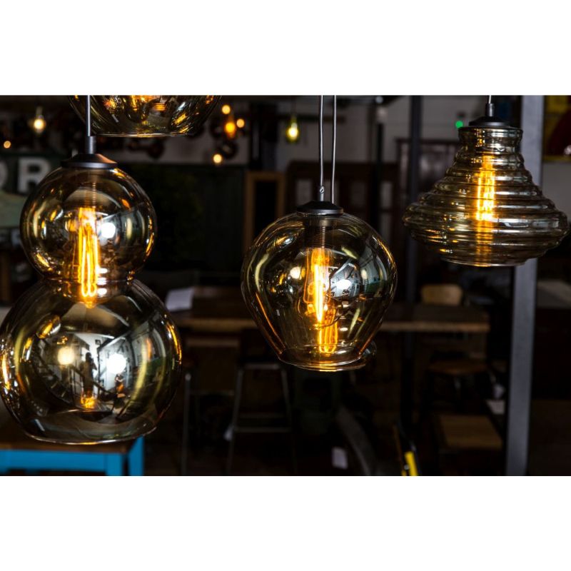 Quinto Smoked Glass Pendant Light Range