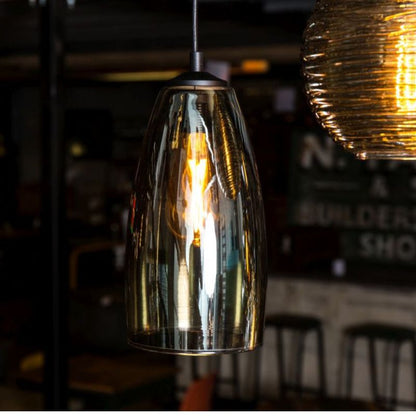 Quinto Smoked Glass Pendant Light Range