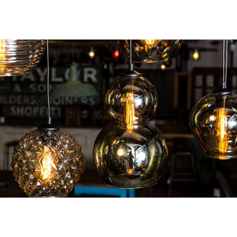 Quinto Smoked Glass Pendant Light Range