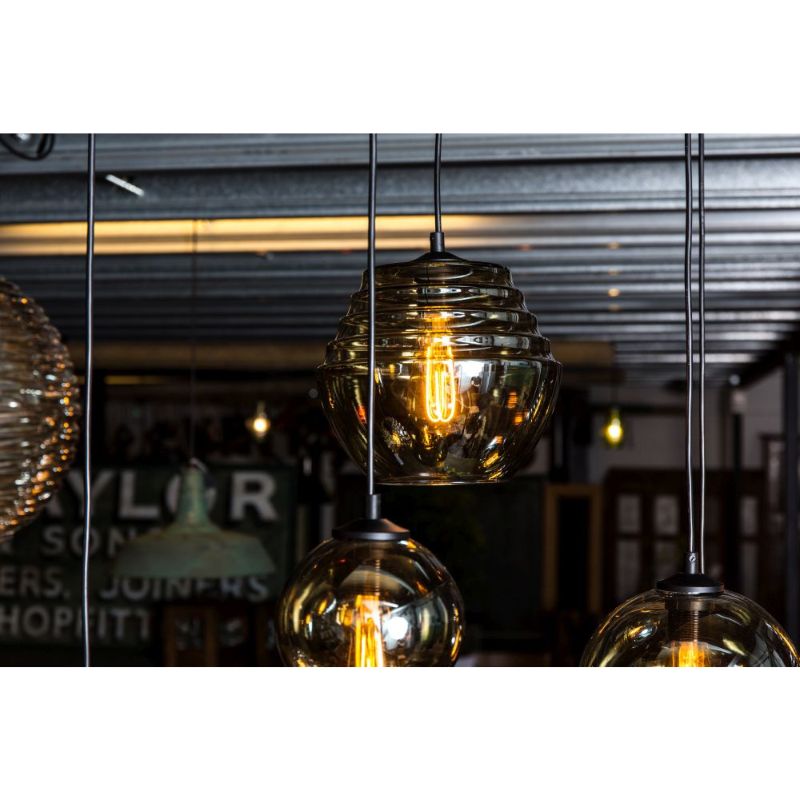 Quinto Smoked Glass Pendant Light Range