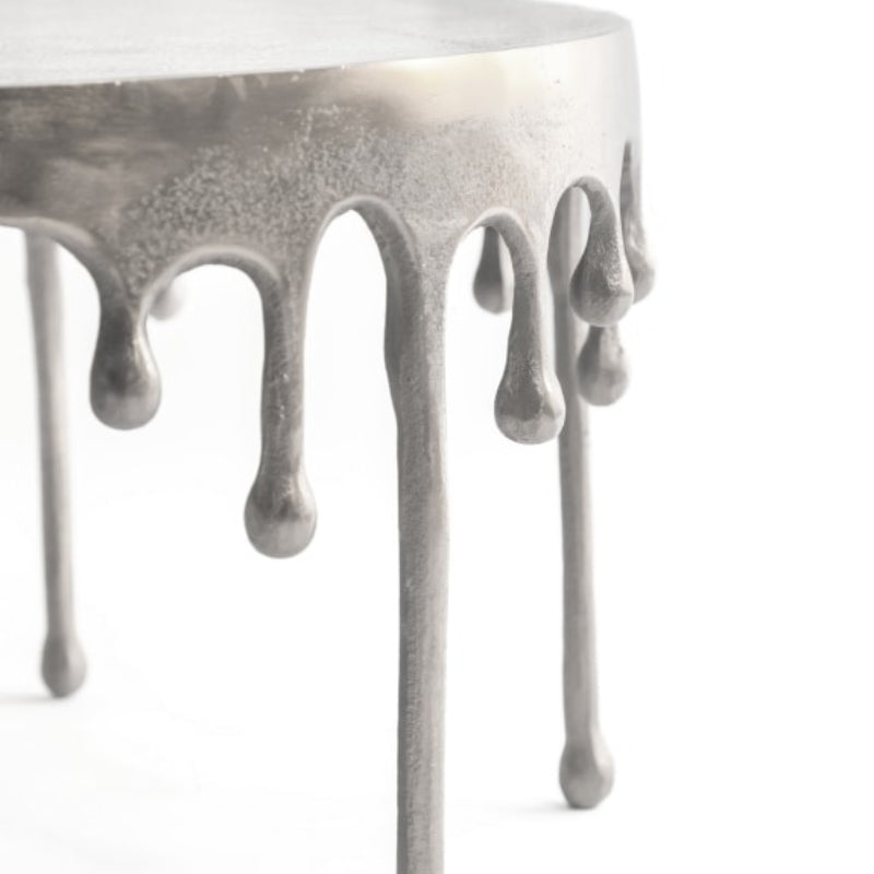 Raw Nickel "Dali" Drip Aluminium Coffee Table