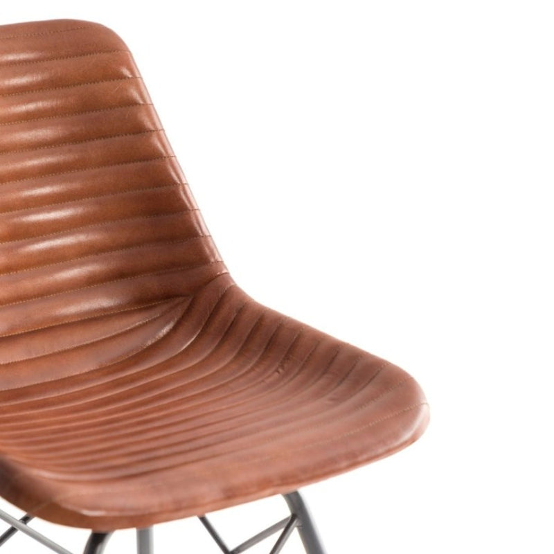 Ridge Vintage Leather & Iron Chair (Set of 2)