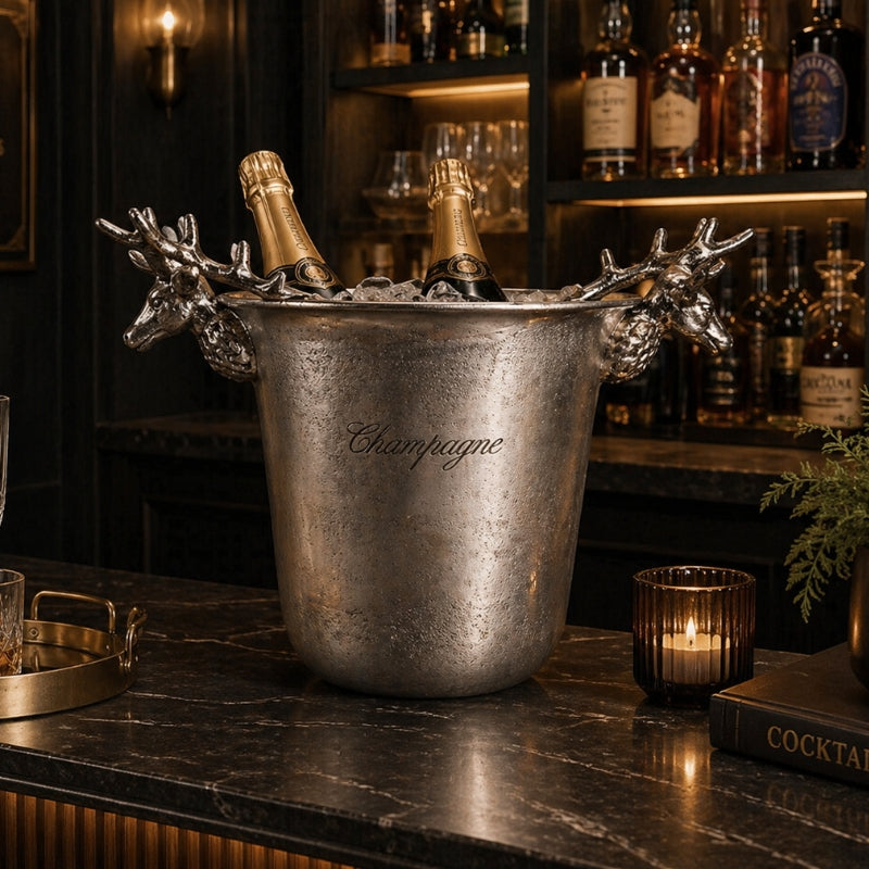 Rustic Stag Handle Champagne & Wine Cooler