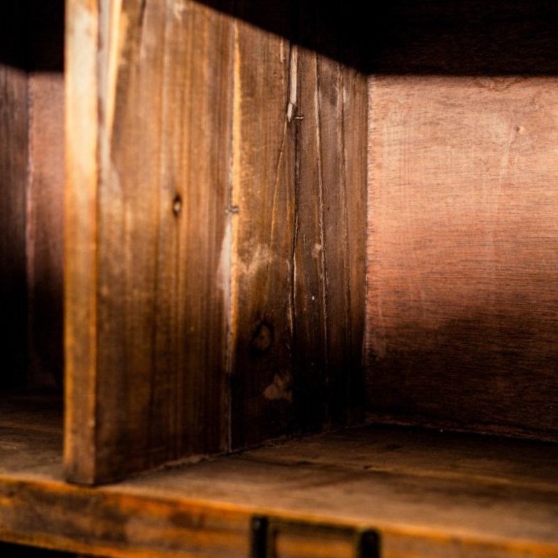 Rustic Wooden "Arundel" 9 Pigeon-Hole Wall Storage Unit