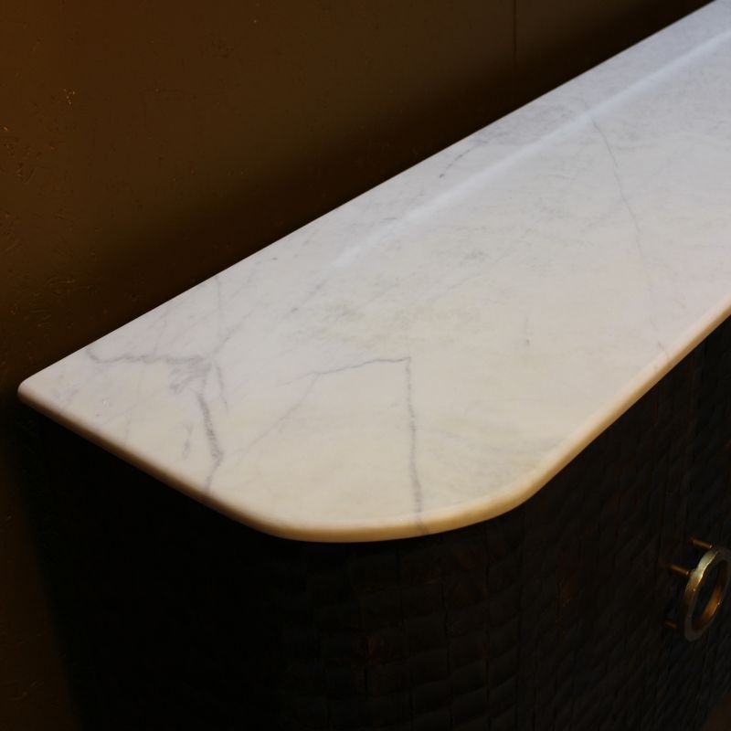 Satana Wooden 4 Door chiselled Design Side Board