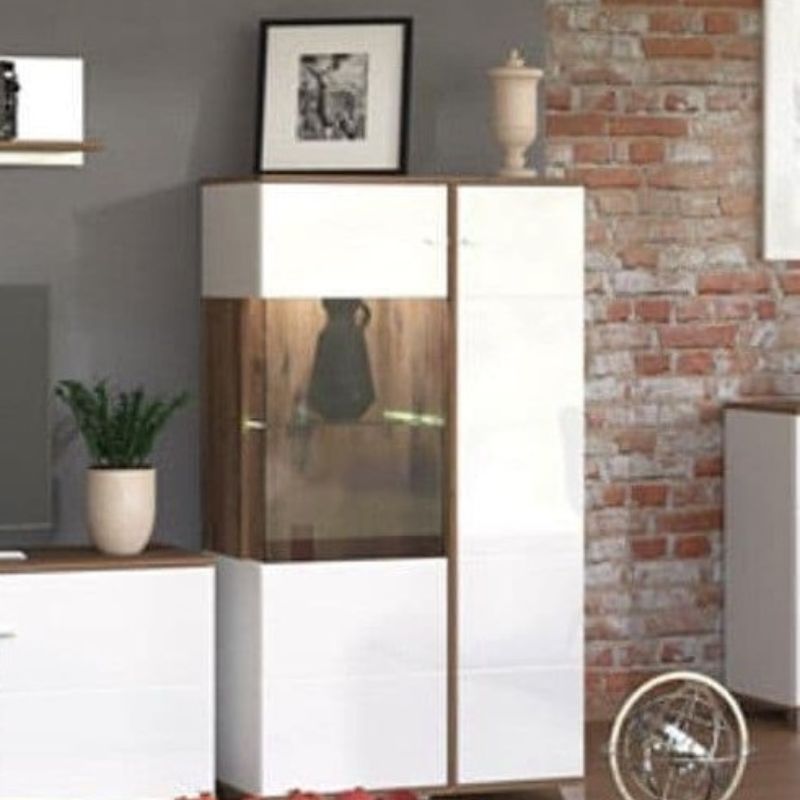 Siena White Gloss Drinks Cabinet