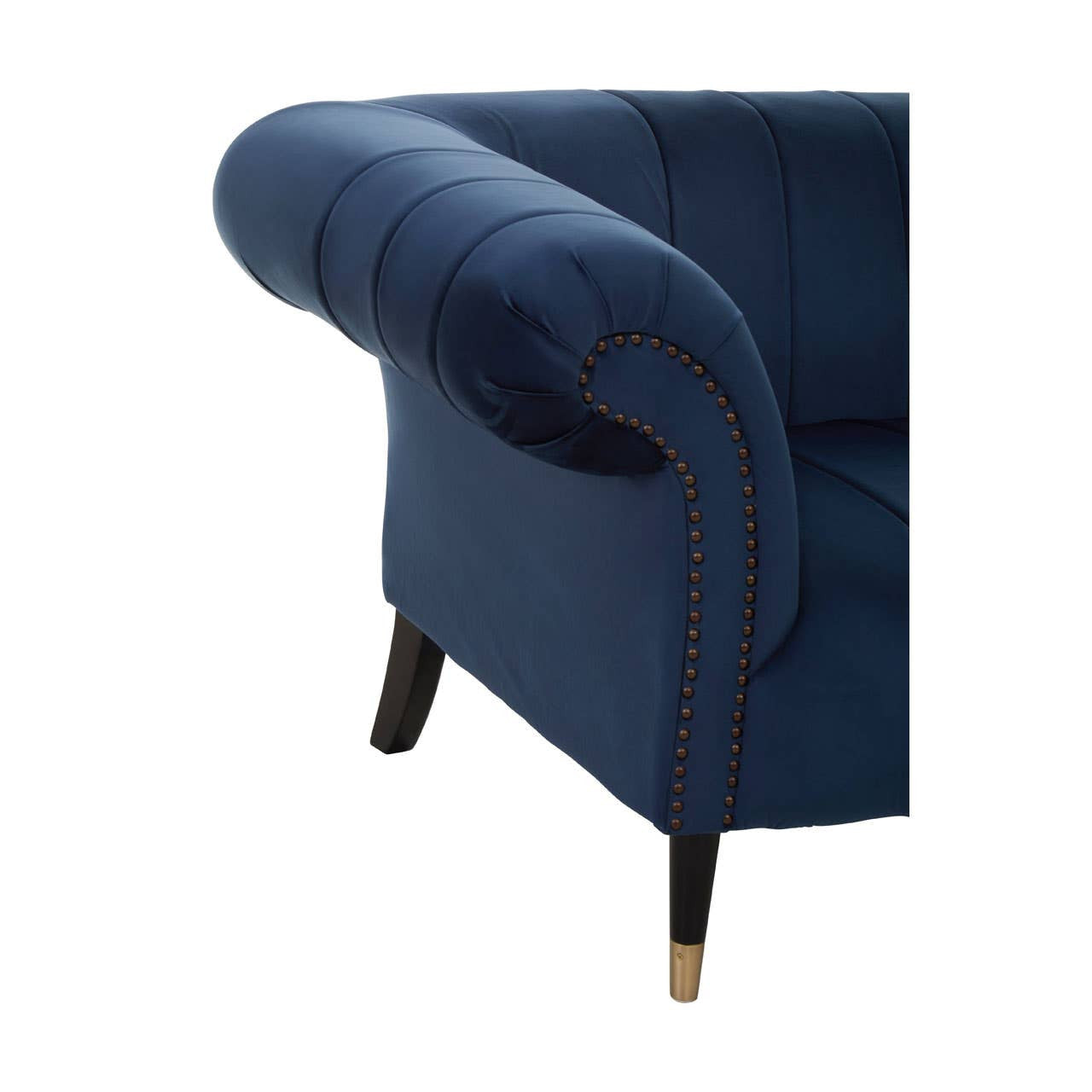 Siena Three-Seat Sofa – Midnight Blue Velvet Chesterfield