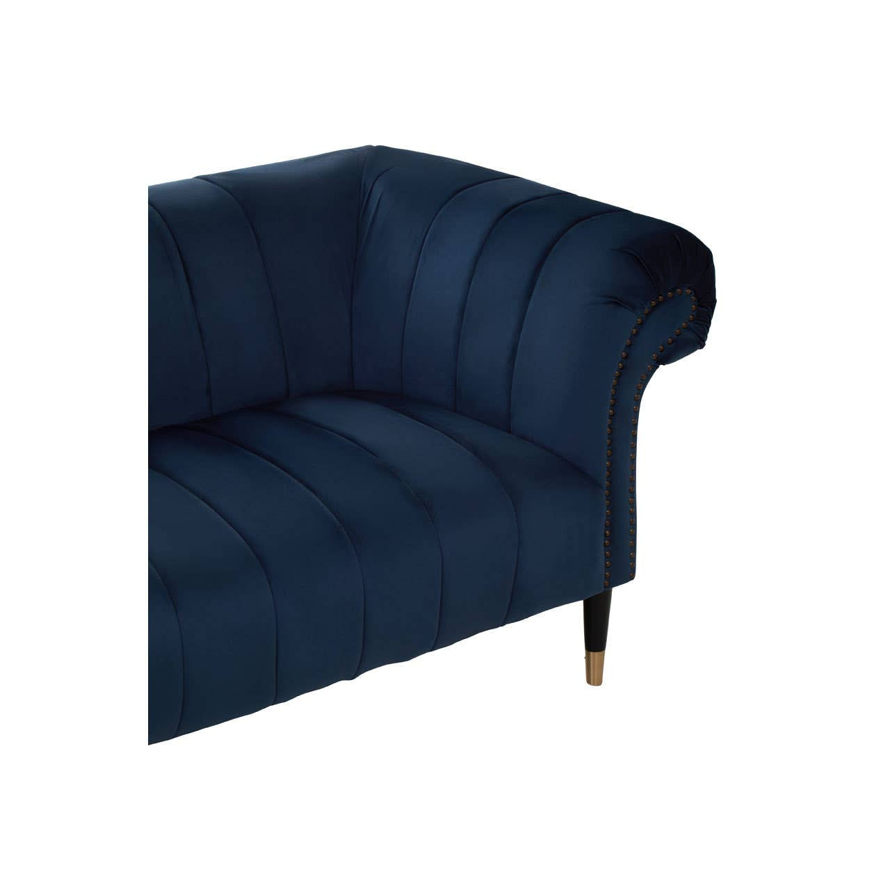 Siena Three-Seat Sofa – Midnight Blue Velvet Chesterfield