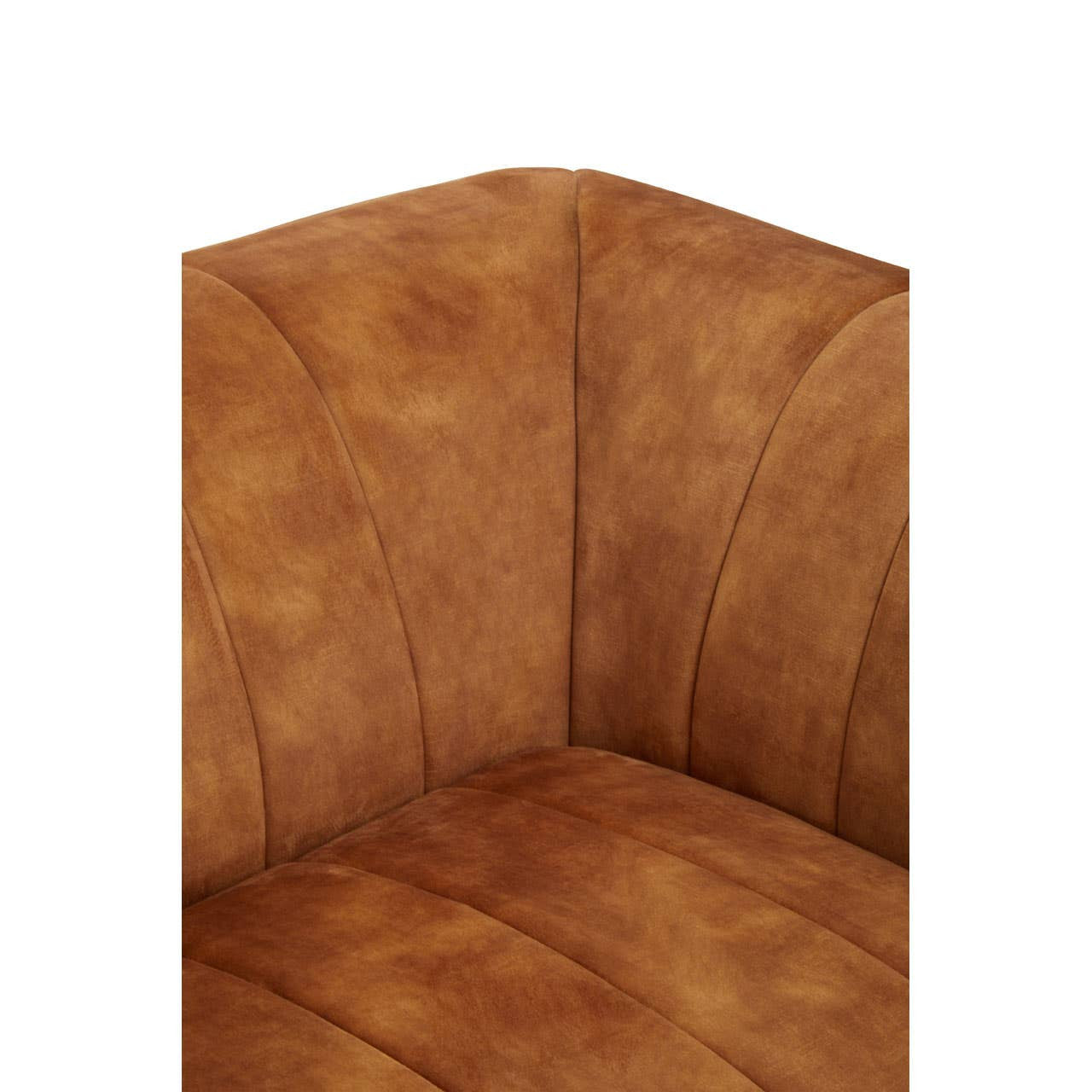 Siena Two-Seat Sofa – Tan Gold Velvet Chesterfield