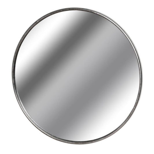 Silver Foil Large Round Wall Mirror – 125cm