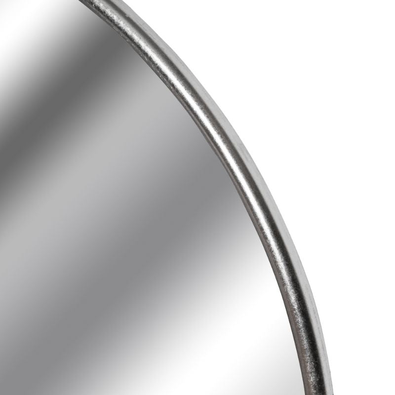Silver Foil Large Round Wall Mirror – 125cm