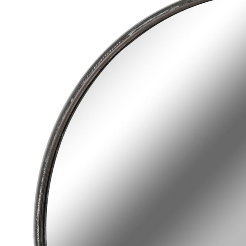 Silver Foil Large Round Wall Mirror – 125cm