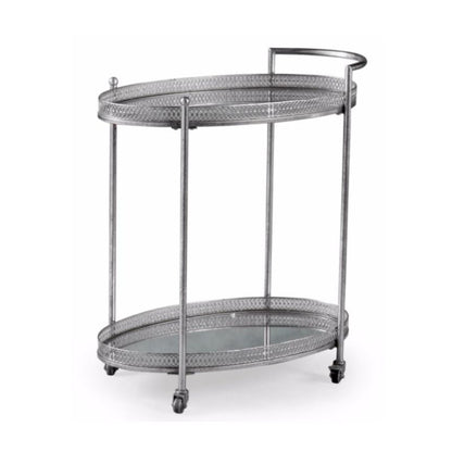 Silver Oval Drinks Trolley