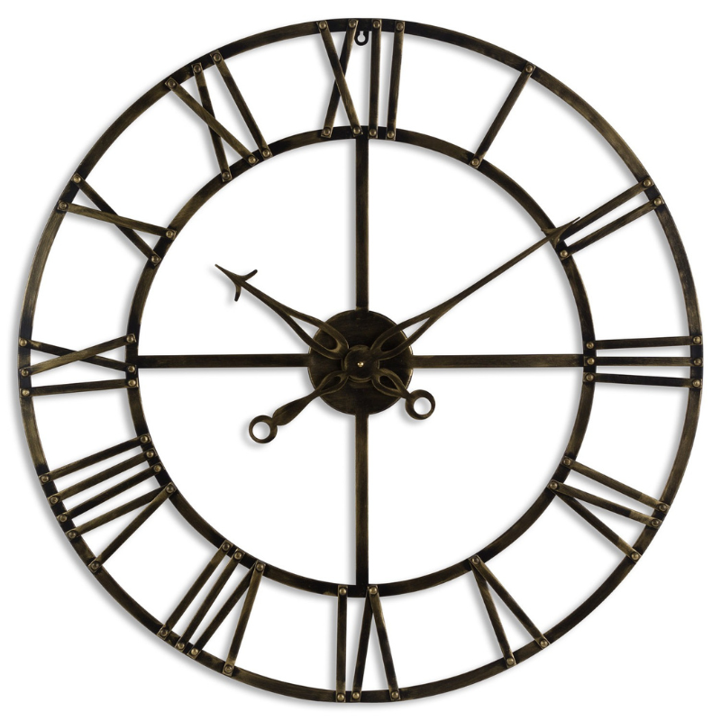 Antique Brass Skeleton Clock