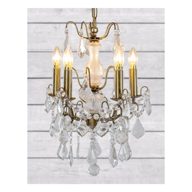 Small Gold 5 Branch French Chandelier