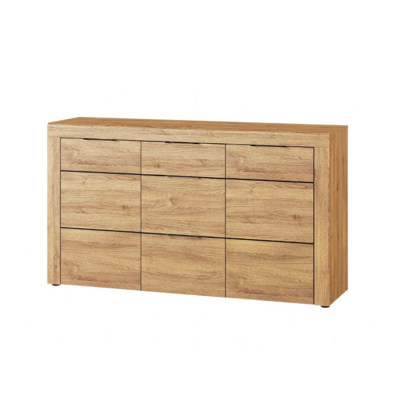 Sorelle Large Oak Effect 3 Drawer Sideboard K45
