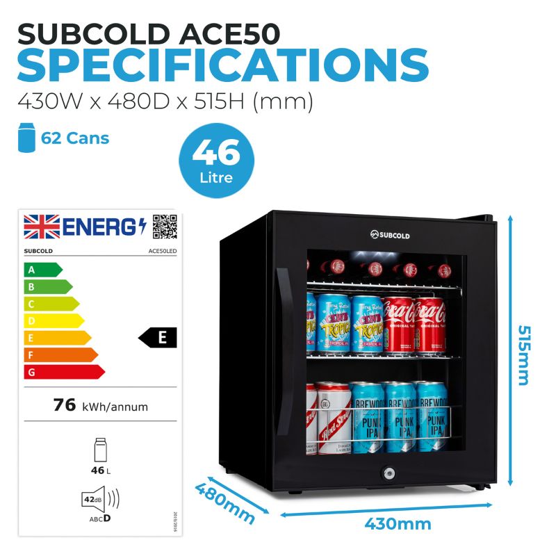 Subcold ACE 50 LED Beer Fridge
